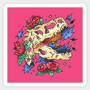 t-rex skull Sticker